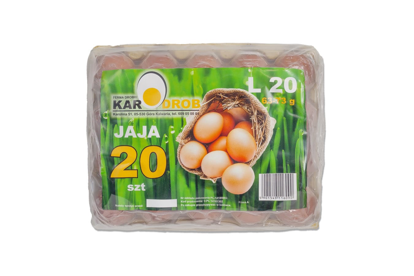 jaja z chowu klatkowego klasa L